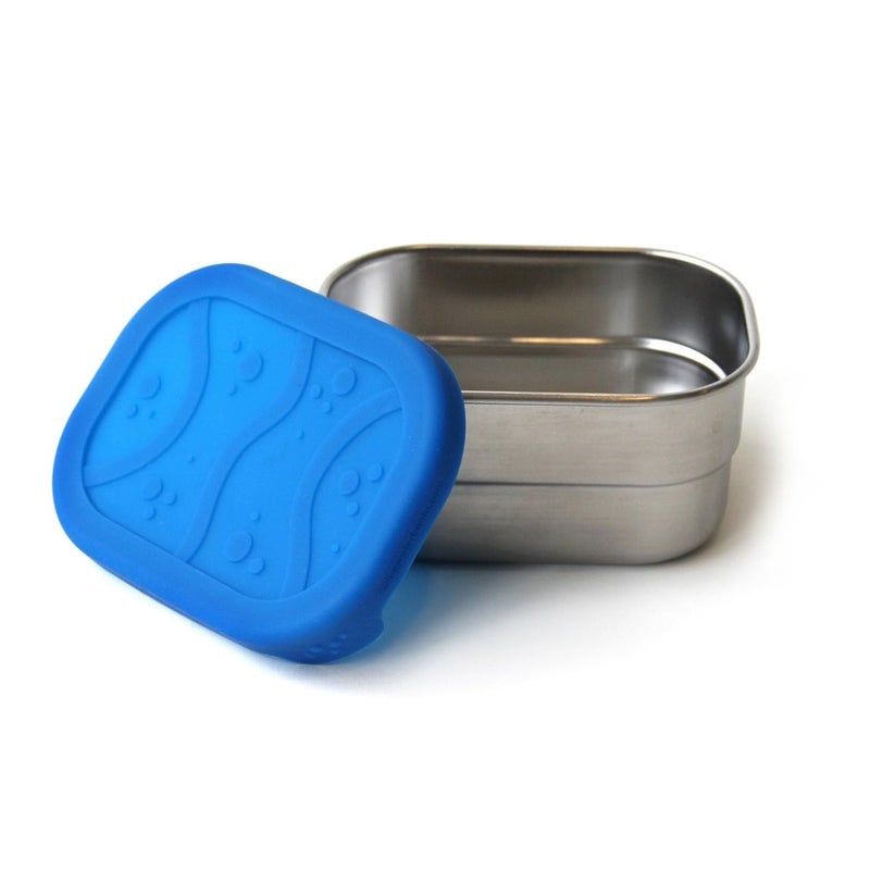 ECOlunchbox Splash Pod â€“ 8?oz Leak?Proof Stainless Steel Snack Container with Seaweed-Embossed Silicone Lid â€“ Plastic?Free, Non?Toxic, Nesting, Dishwasher & Oven Safe - Image 4